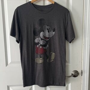 Disney w/ Old Navy Men's Charcoal and Red Mickey Mouse Tee sz Medium